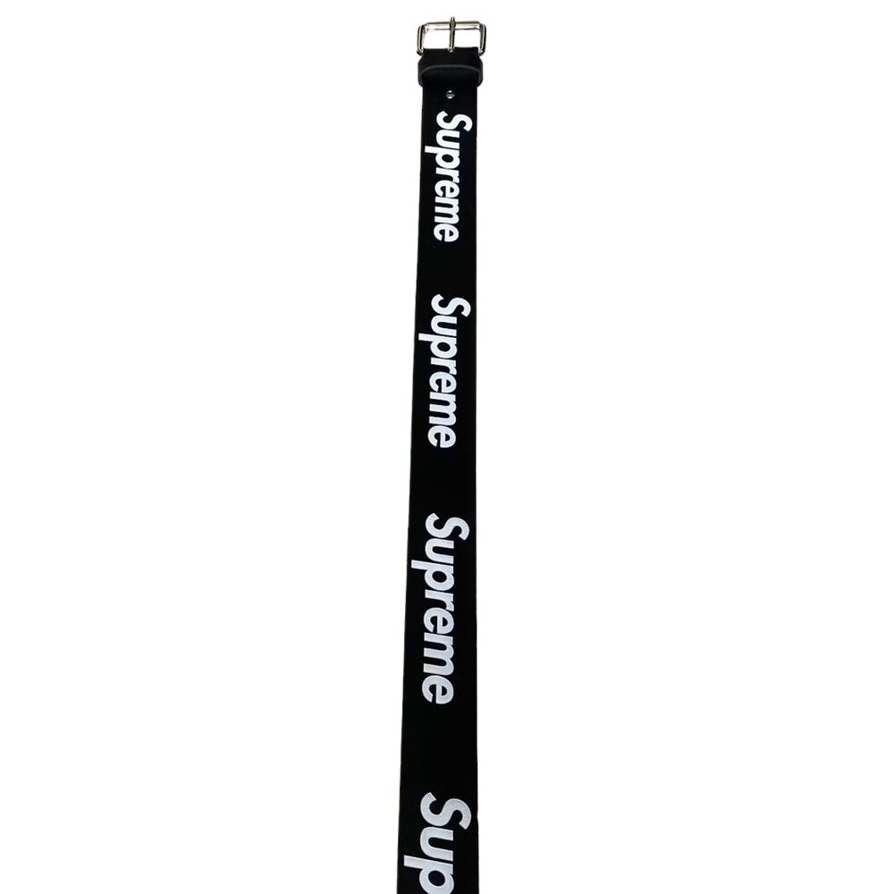 Supreme SS22 Leather Repeat Belt Black - Picture 2 of 2